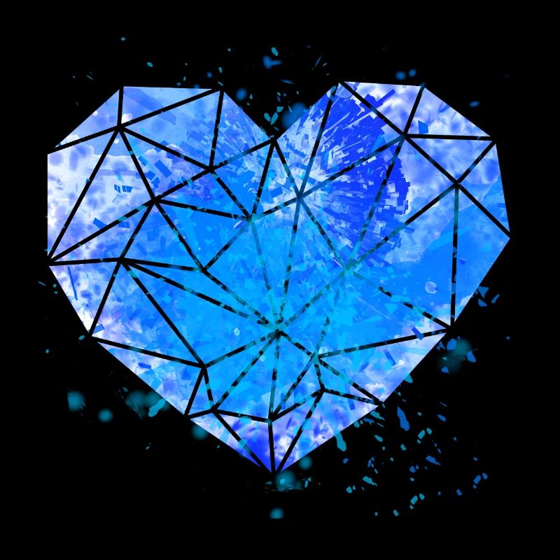 Herz Explosion (blau)