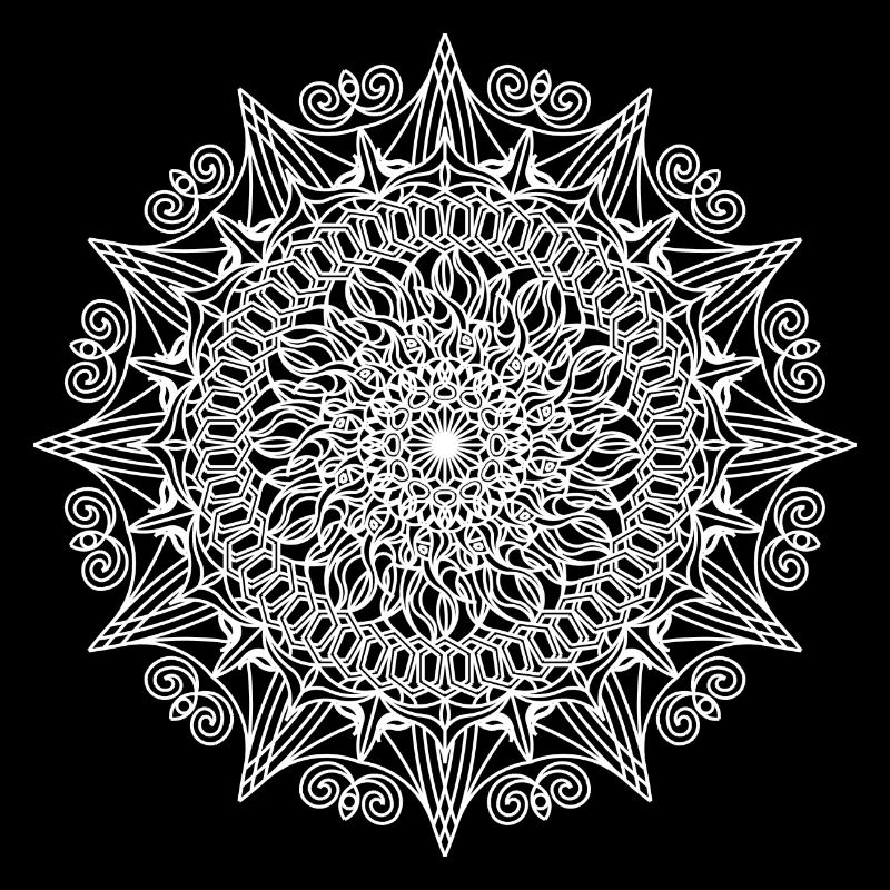 Mandala Design No. 25 blanc