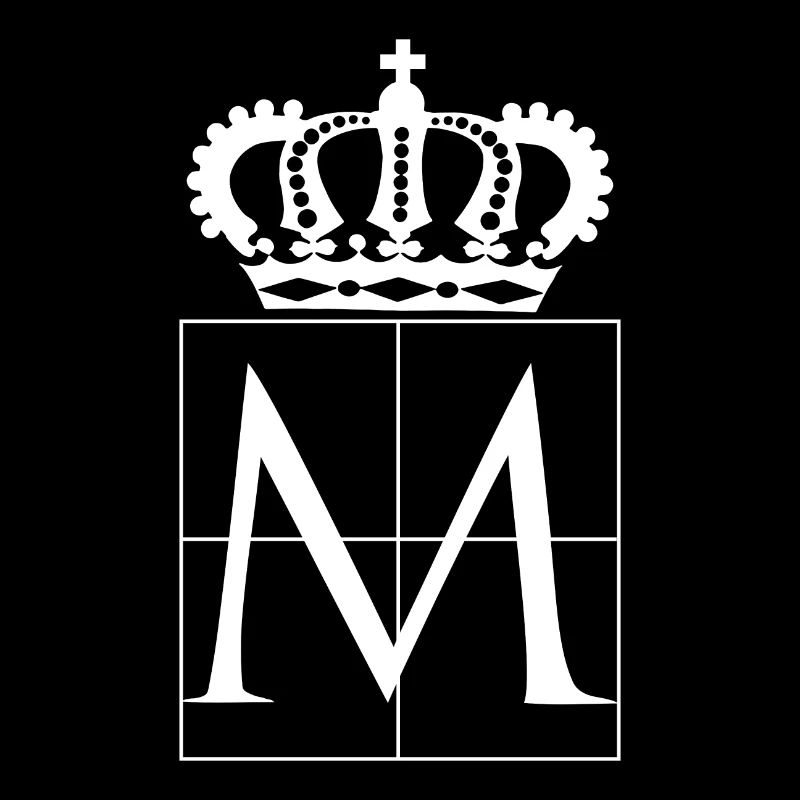 Lettre M avec couronne