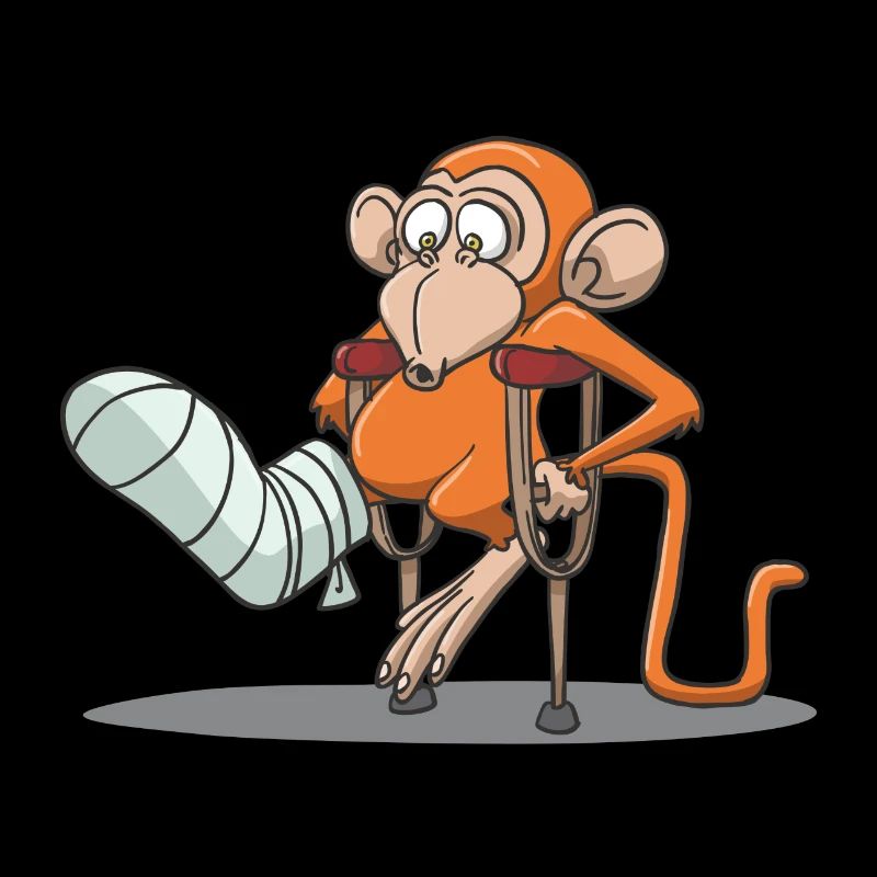 Broken leg accident crutches gift idea