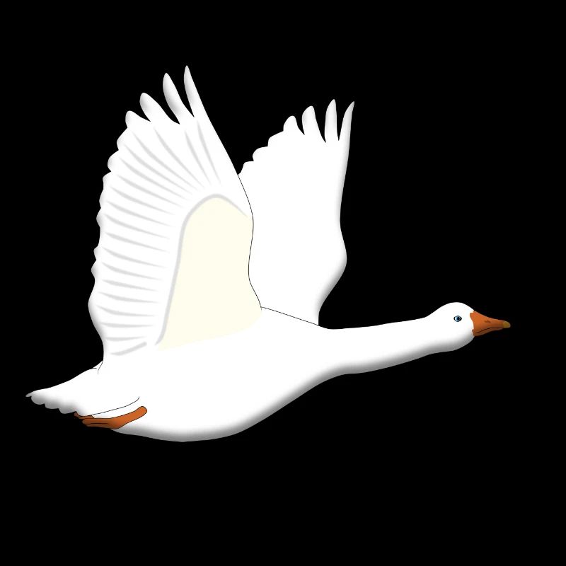 Goose flies