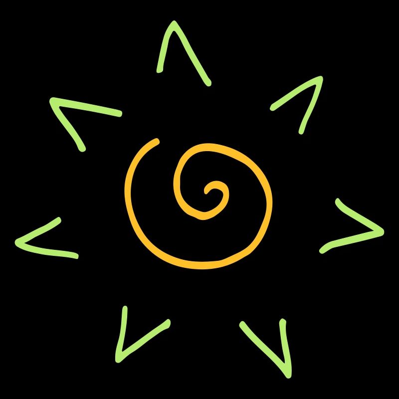 Spiral Sun Sunshine Funny Ethno Gift