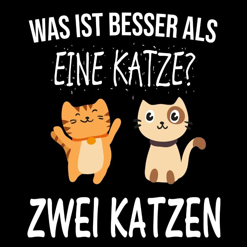 Zwei Katzen Katze Spruch Geschenk