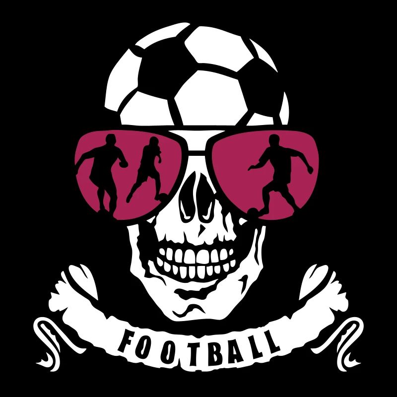 foot tete de mort skull lunette banderole ballon