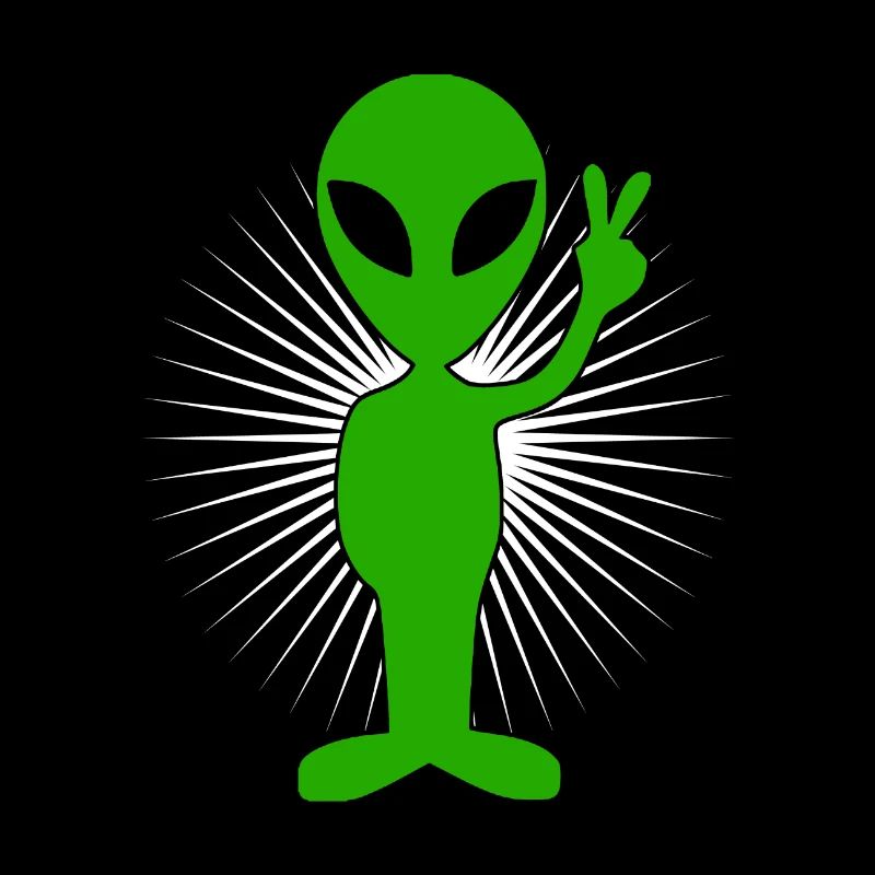 Alien Peacezeichen