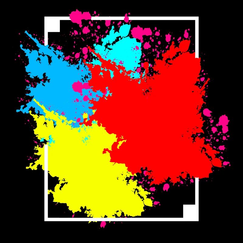 Colorful paint stain frame gift