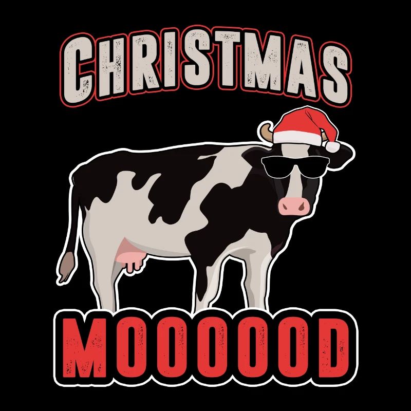 Animaux de vache drôles cadeaux de Noël Noël