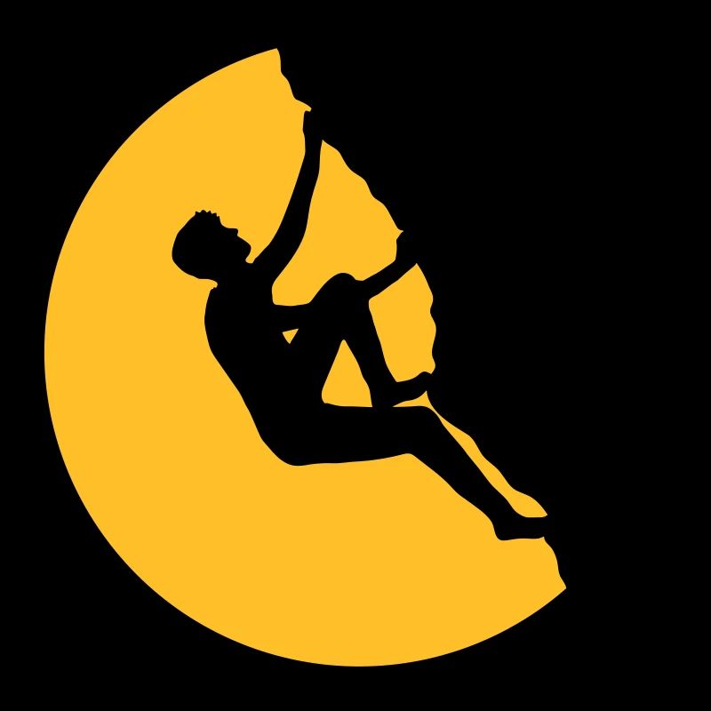 nuit lune rond cercle mur raide sommet freeclimber