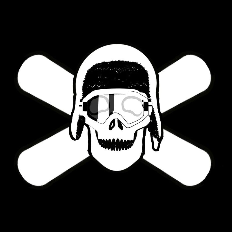Cadeau de crâne de pirate de snowboard