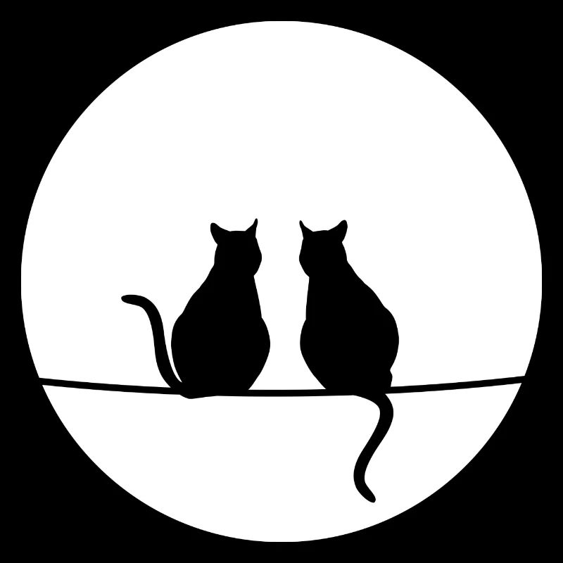 Cats in the moonlight
