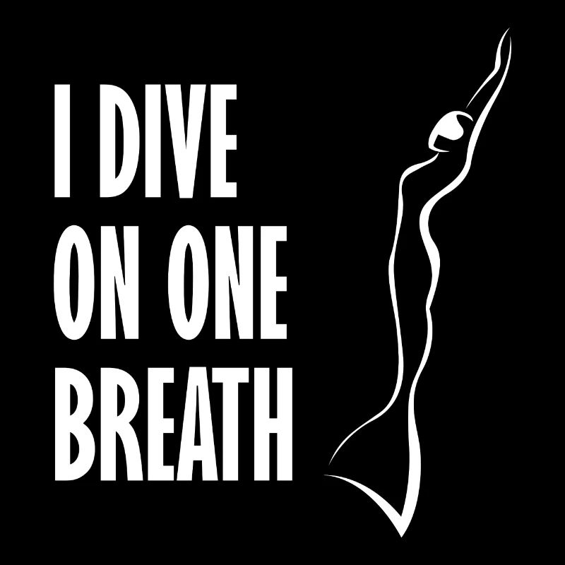 I dive on one breath Freediver