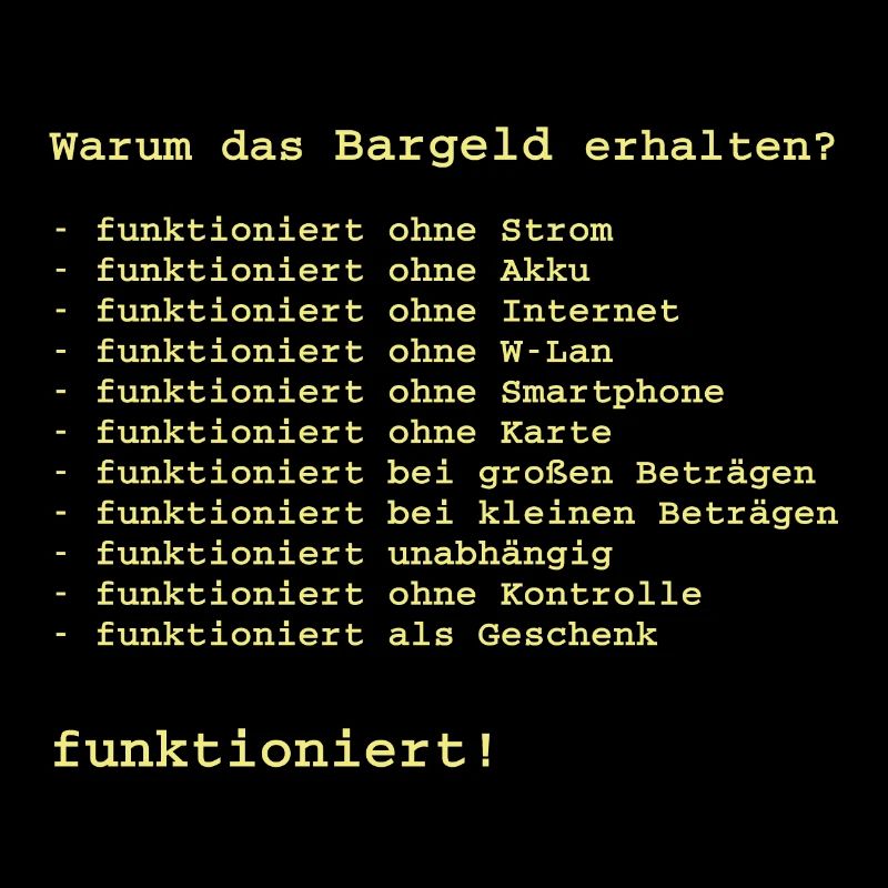 Bargeld soll bleiben