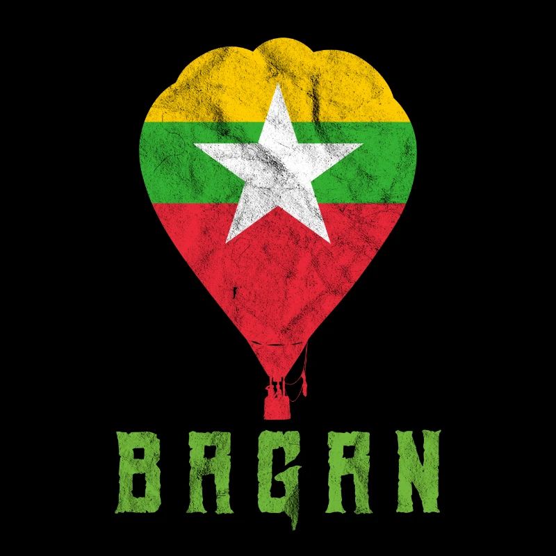 Montgolfière Bagan Myanmar Birmanie