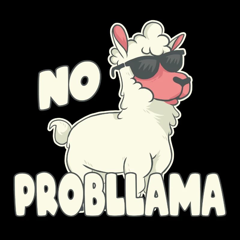 Lama mit Sonnenbrille