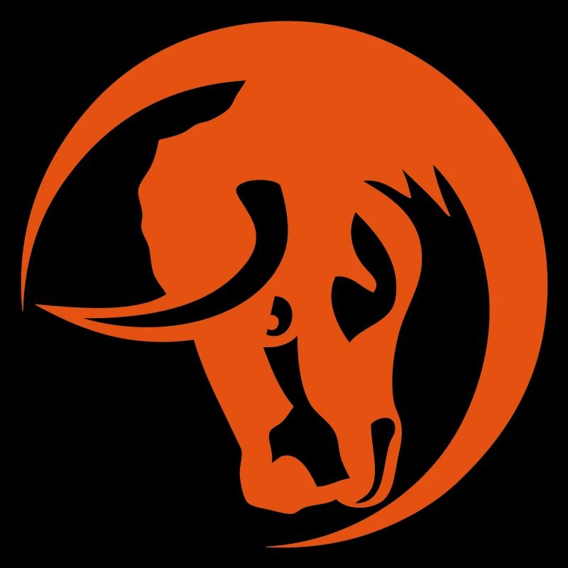 taureau logo animal cercle