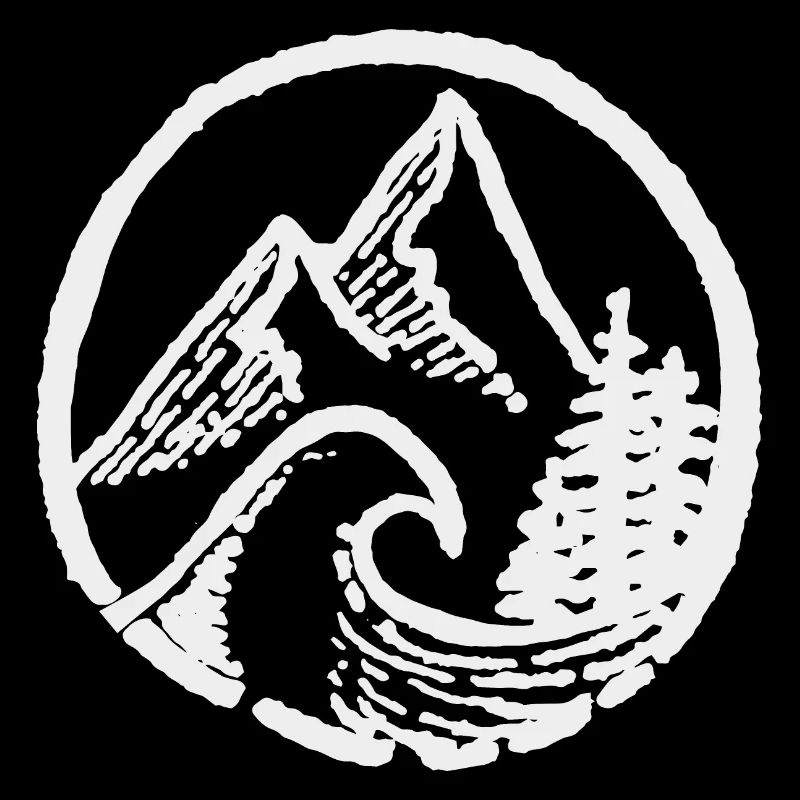 Logo Mountains, Forest & Wave