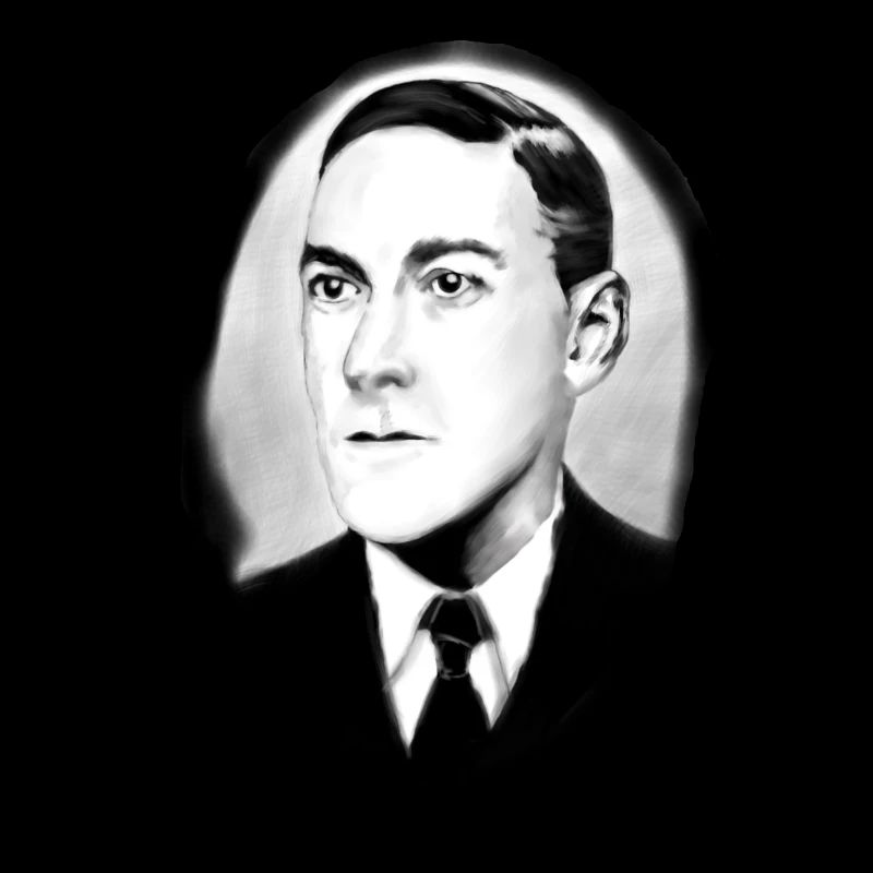 HP Lovecraft portrait oval