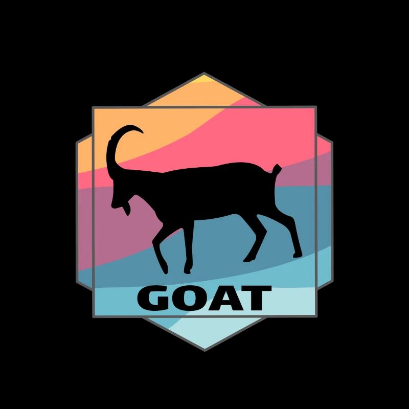 Abstraktes Design - Ziege - Tier