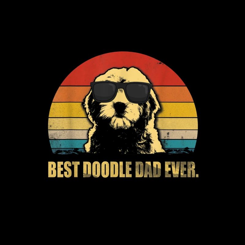 Mens Best Doodle Dad Ever TShirt Goldendoodle Dad