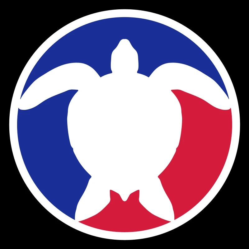 Red blue water turtle