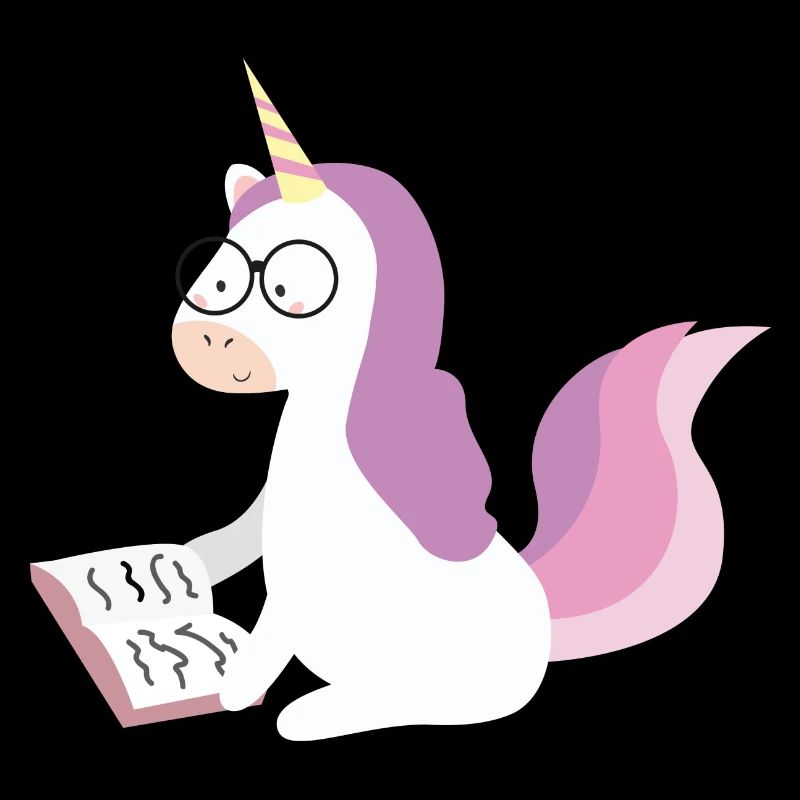Unicorn with book