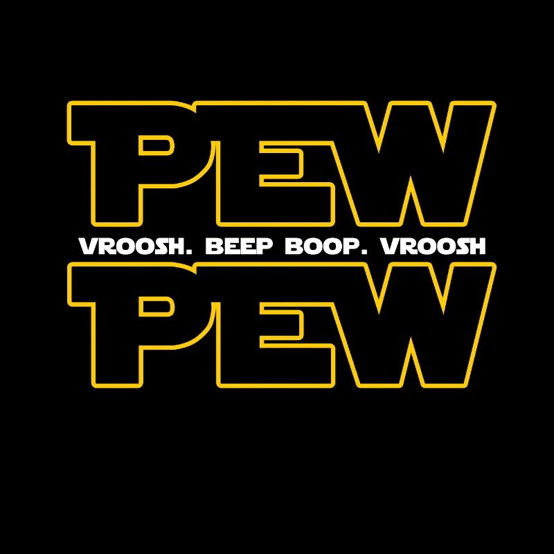 Pew Pew Wars Funny Sci-fi Space Star Noises