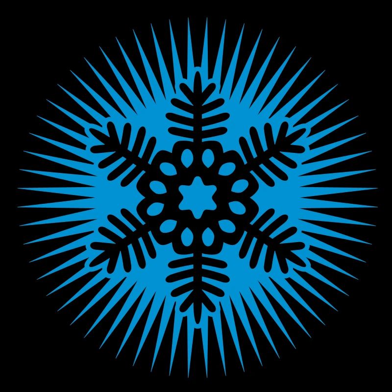 Blue cool snow star