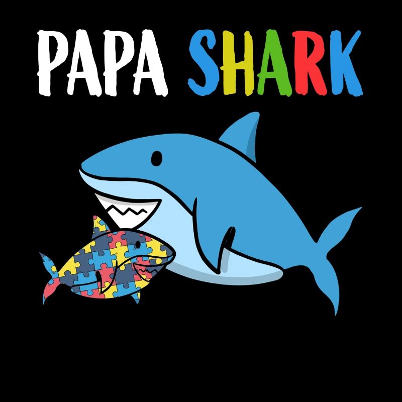 Papa Shark Autisme