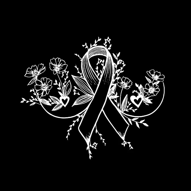 Ruban rose avec fleur