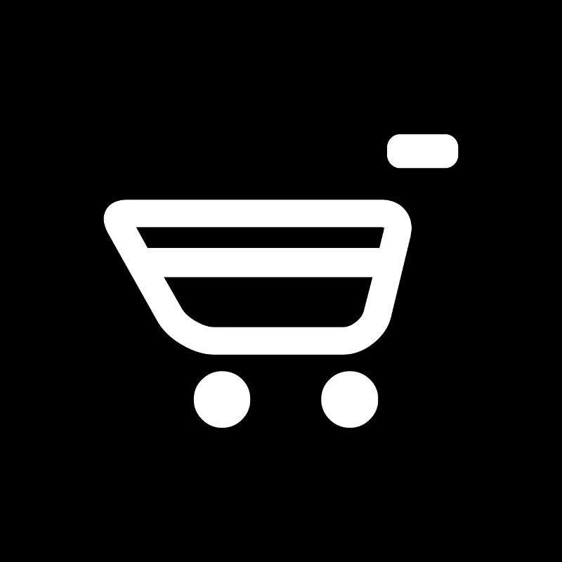 Icône de panier blanc