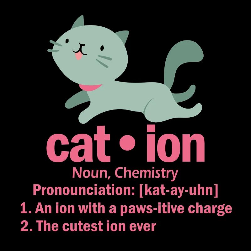 Katze Chemie Spruch Student Geschenk