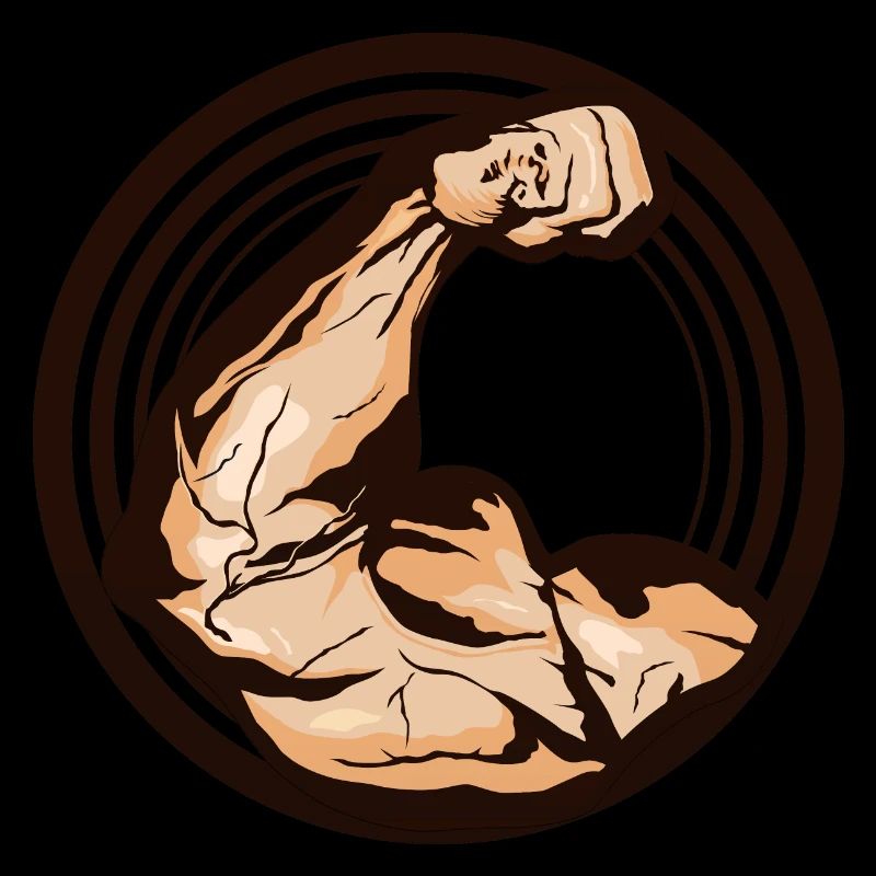 bras muscle biceps logo musculation force