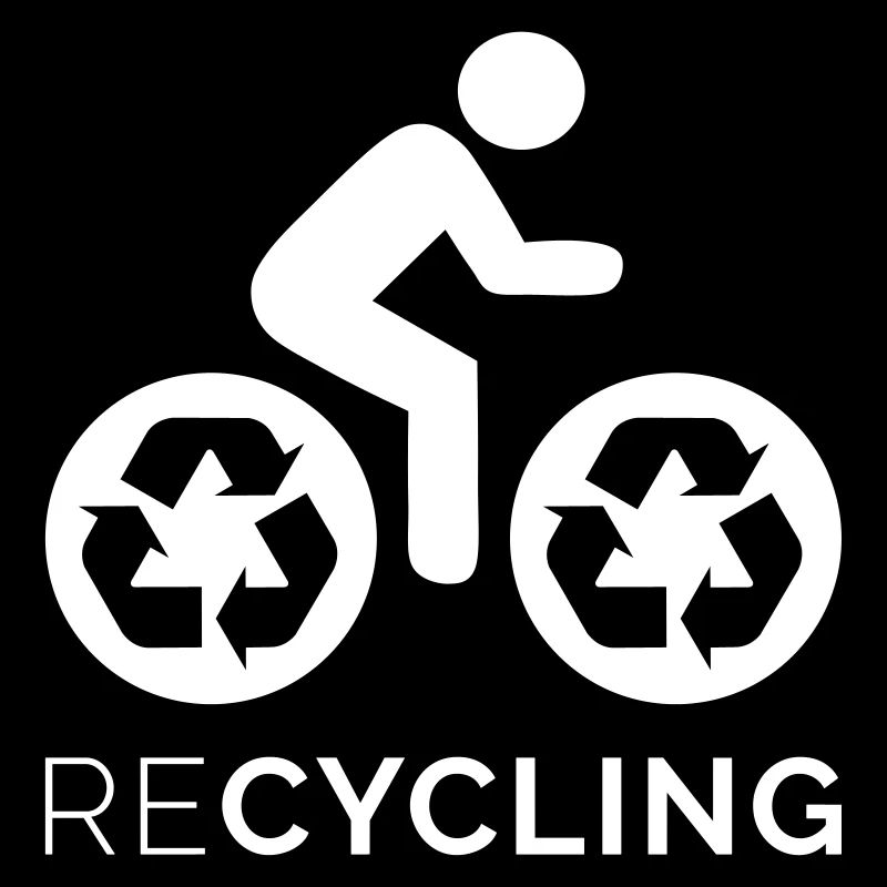 Recycling und Radfahren