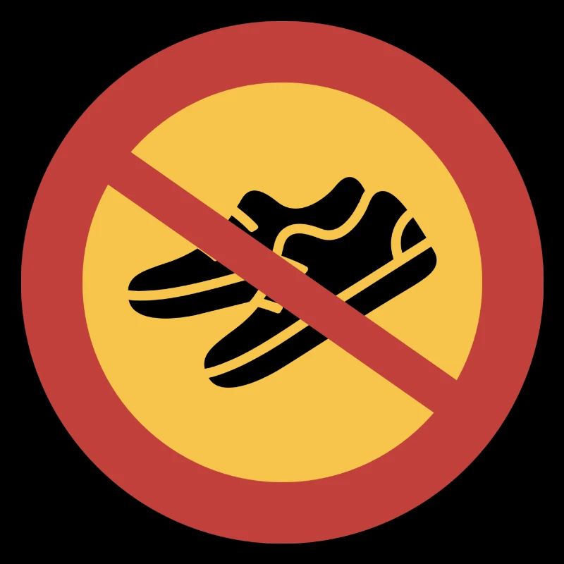 Verbot von Schuhen