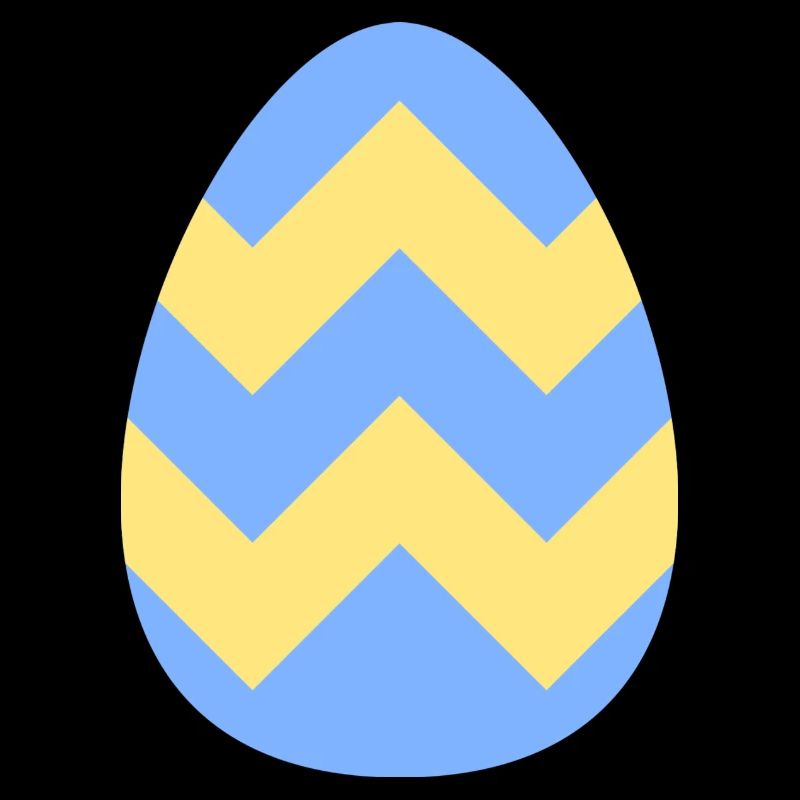 Easter egg with chevrons