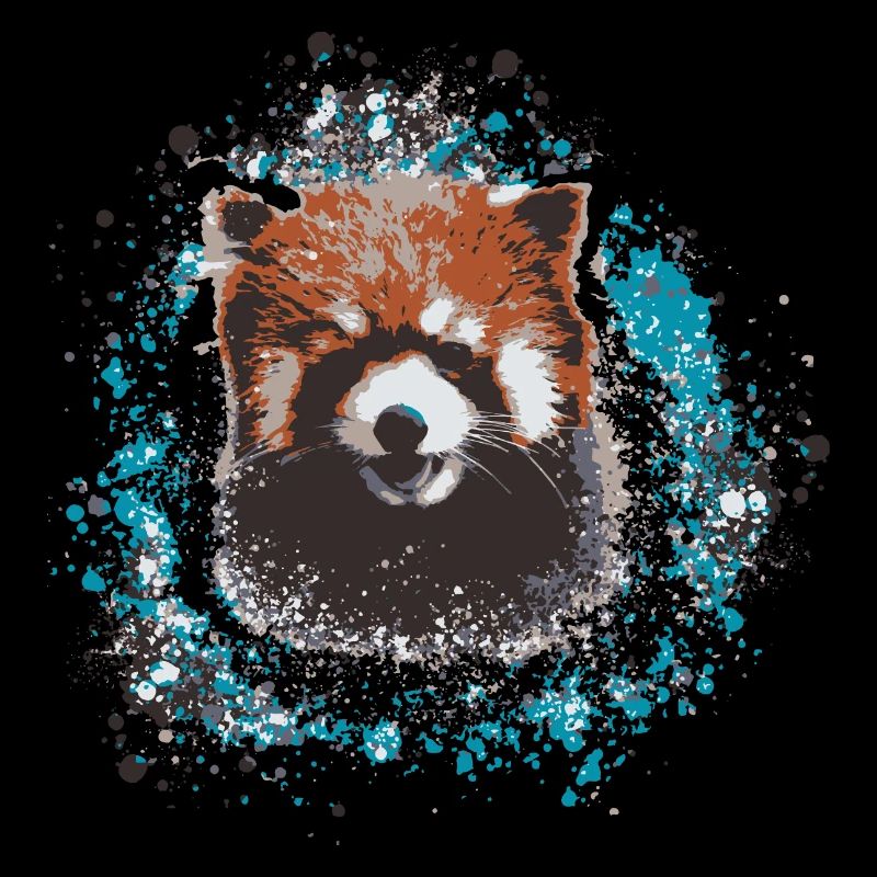 Roter panda ,Graffiti, Malerei,pandabär, bär, rot