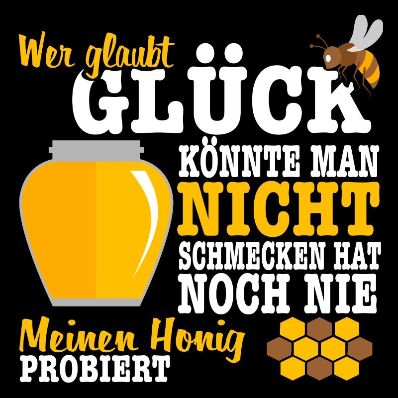 Glück honig Geschenk Biene Imker Spruch Insekt