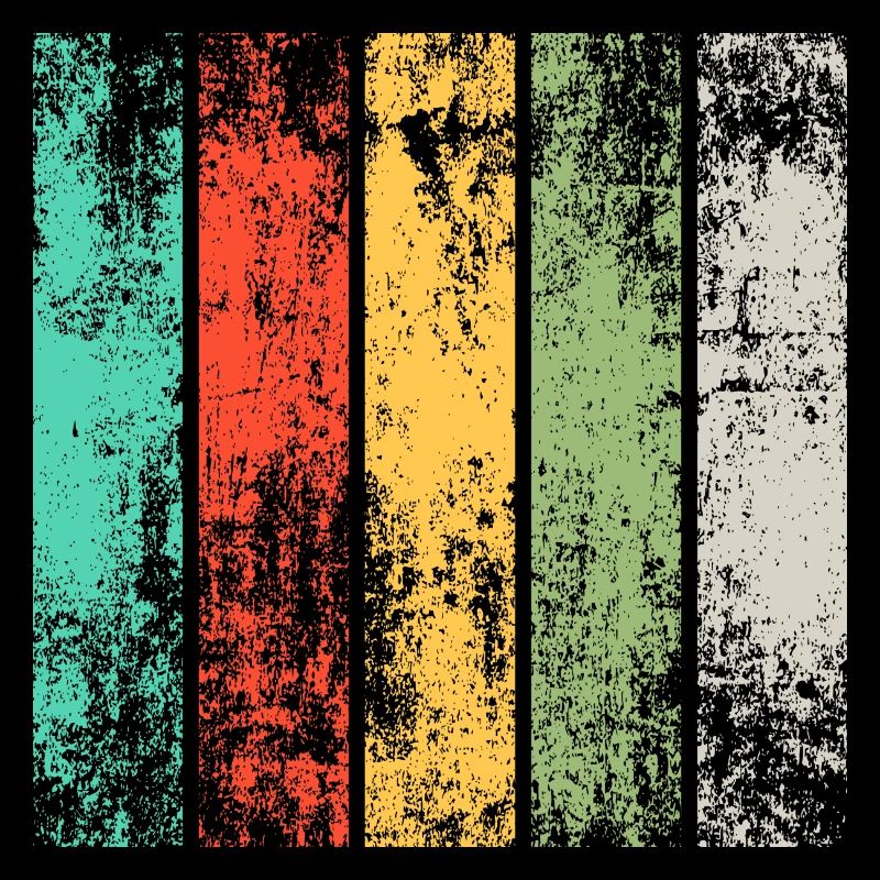 Retro Rayures Rectangle Vintage