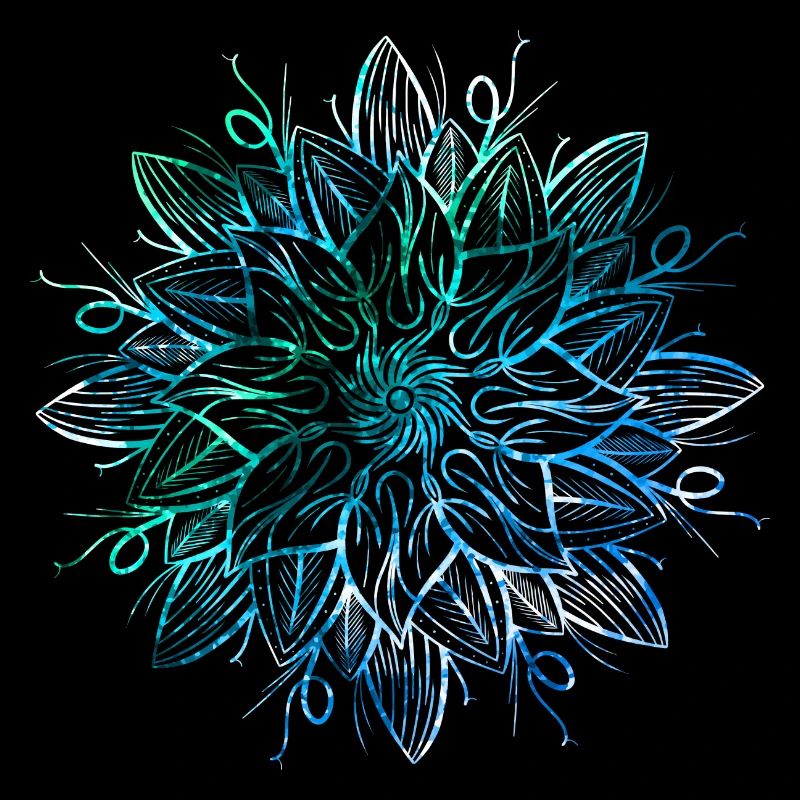 Mandala - Bleu