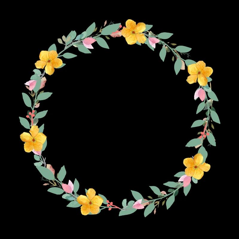 Flowers circle customizable