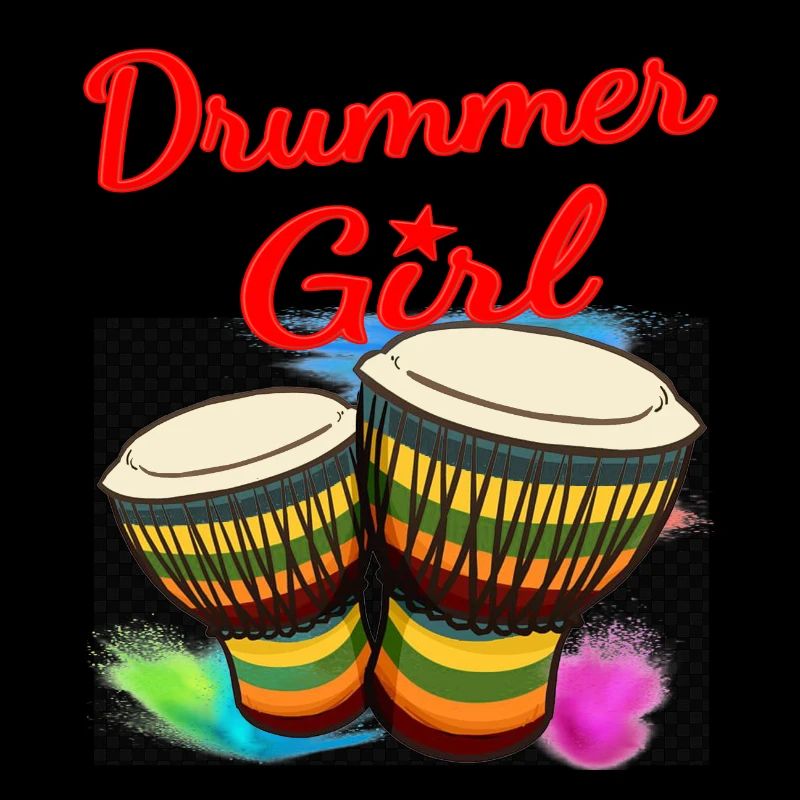 Drummer Girl Djembe Percussion