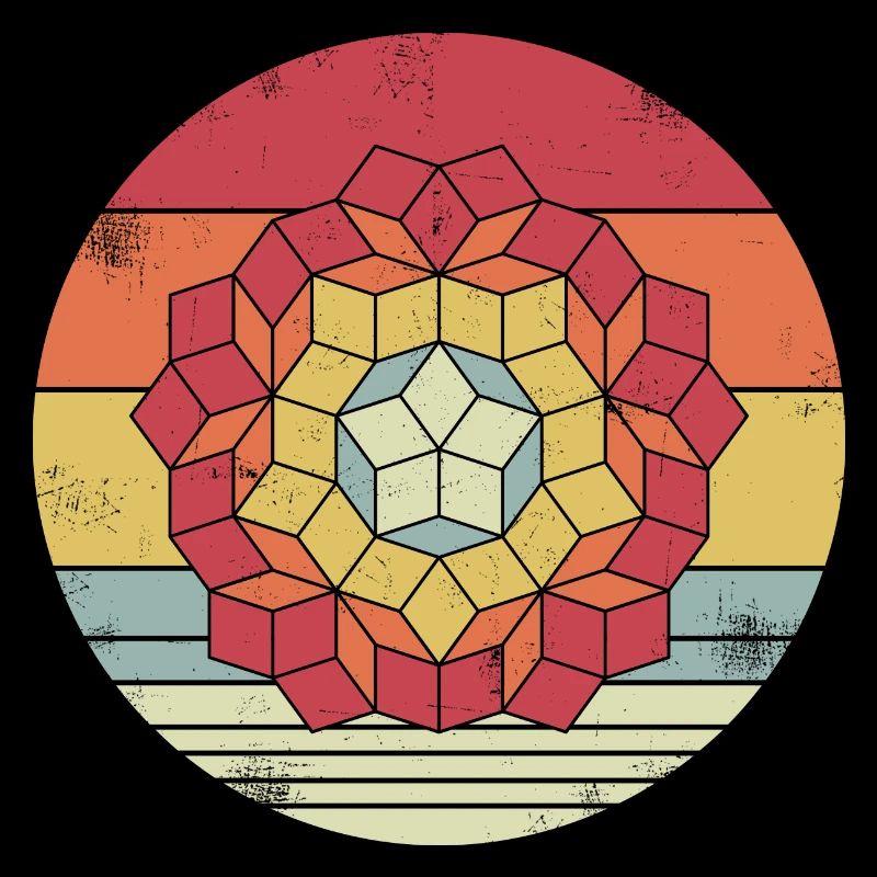 Penrose tiling Penrose Parquet Math Retro