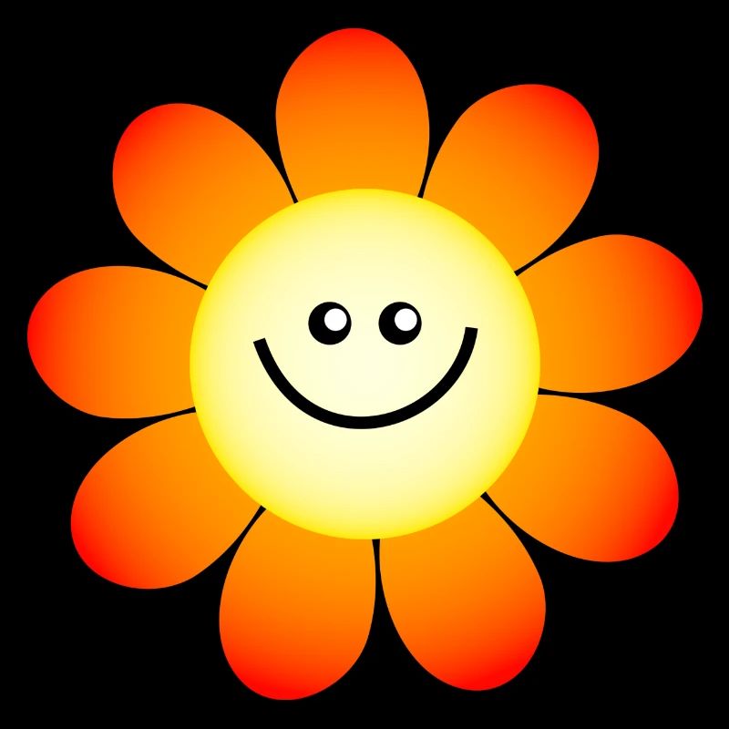 Lächelnde glückliche Gänseblümchen Blume