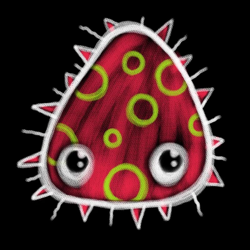 Red Doodle Chalk Germ