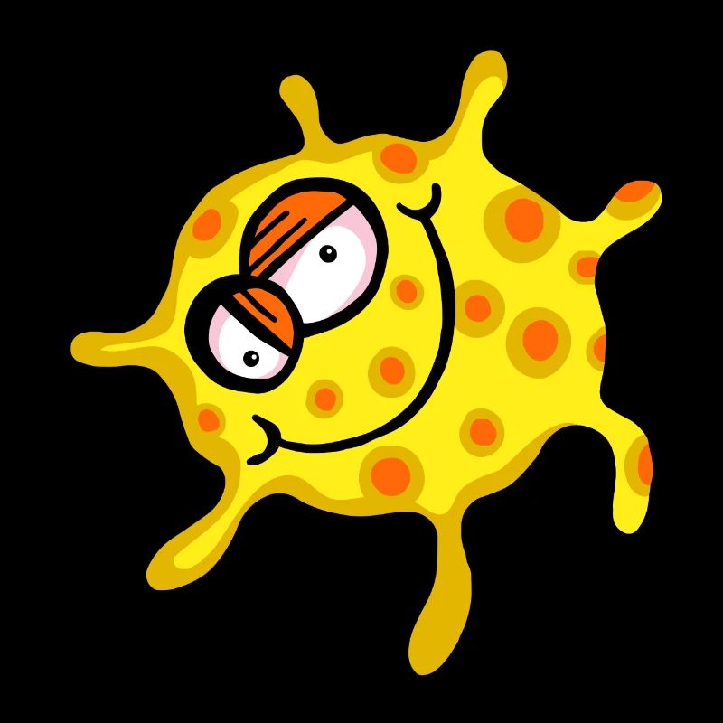 Happy Microscopic Virus Pathogen