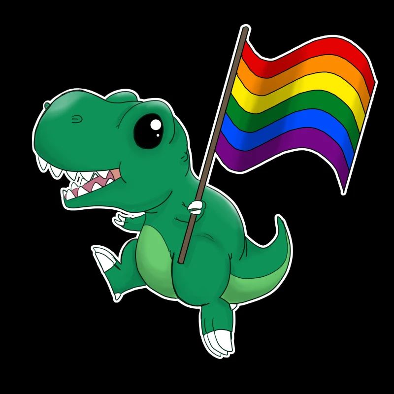 Arc-en-ciel dinosaure T-Rex Pride