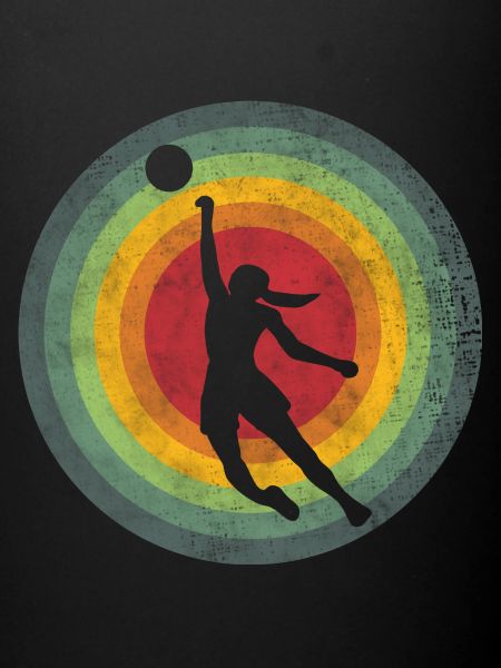 Joueuse de basket-ball rétro