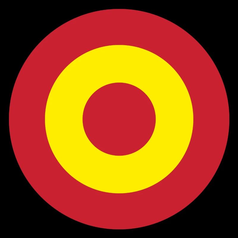 Spanien Flagge Runde Ziel