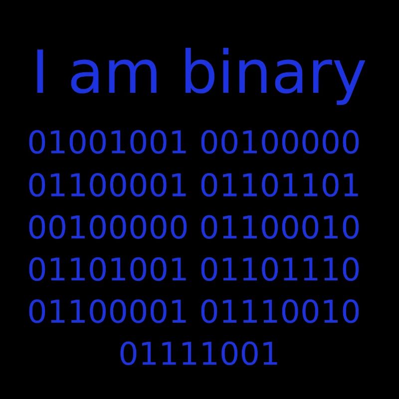 Ich bin binär (Blau)