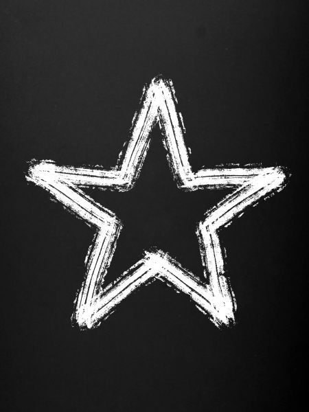 Graffiti blanc étoilé